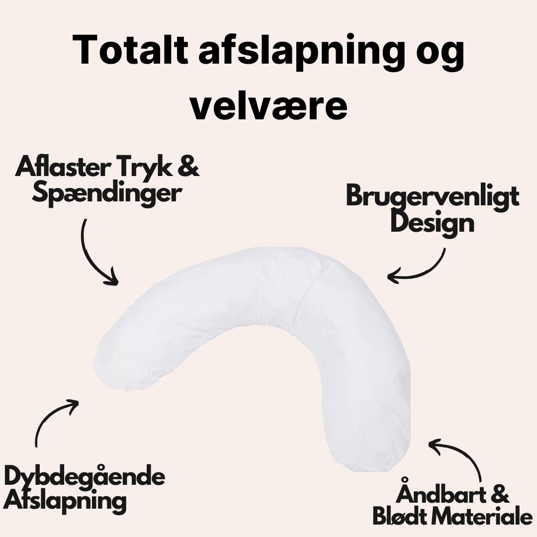 ZenSleep™ – U - formet hodepute med hulrom for ørene - AVABeauty.no